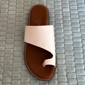 Franco Sarto White Slide Sandals